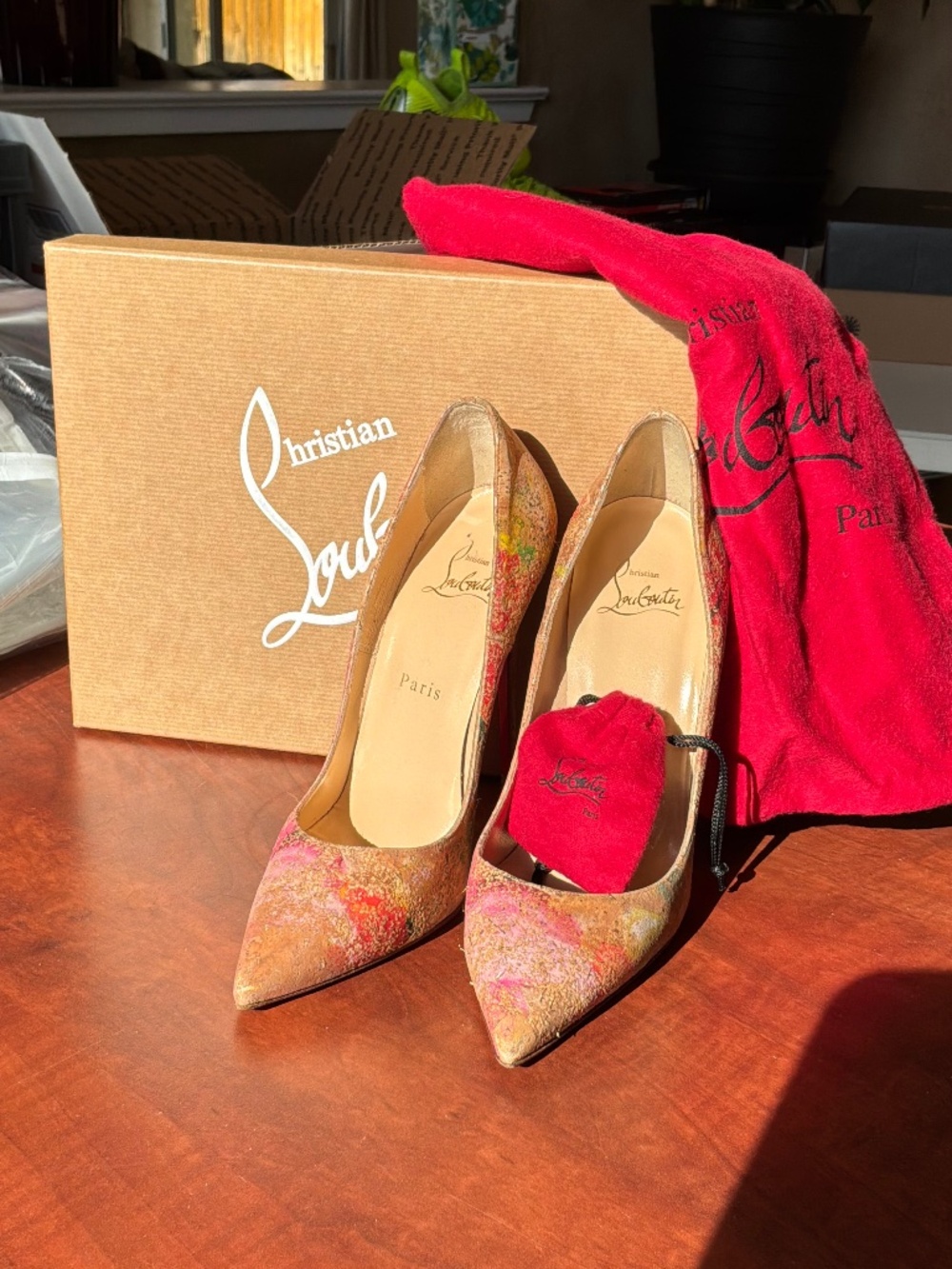 Christian Louboutin "So Kate" 120 Cork Blooming pumps EUR SIZE 38 FULL SET